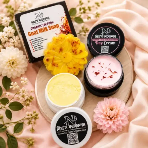 Saffron Complete Skincare Combo (Night Cream + Day Cream + Goat Milk Soap)